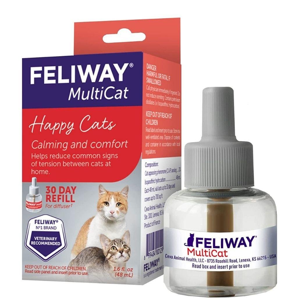 FELIWAY MultiCat Calming Diffuser Refill| Feliway MultiCat is the #1 Vet Recommended solution to reduce fighting among cats,